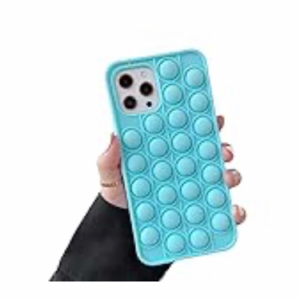 Light blue Cocomii case compatible with iPhone 11 Pro pop it bubbles